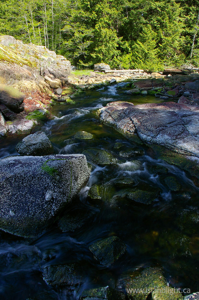 Landscape photo from Mansons Landing Cortes Island, BC Canada.
