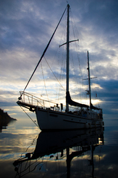 Ketch - Sailboat photo from Mansons Landing Cortes Island BC, Canada
