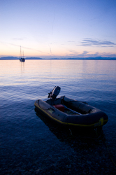 Inflatable at Mitlenatch - Mitlenatch Island Dingy photo