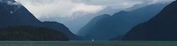 A Small Boat in a Big Inlet - Knight Inlet  photo