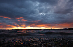 Stormy Sunset at Smelt Bay 2 - Cortes Island  photo