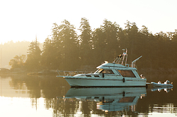Morning in Ganges Harbour - Saltspring Island power boat photo
