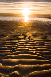 Winter on the Tide Flats - Cortes Island Sunset photo